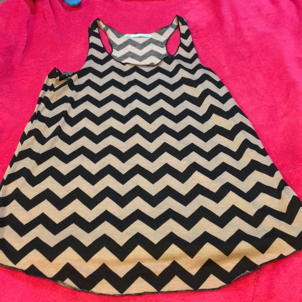 Brown and Black Chevron Tank top.